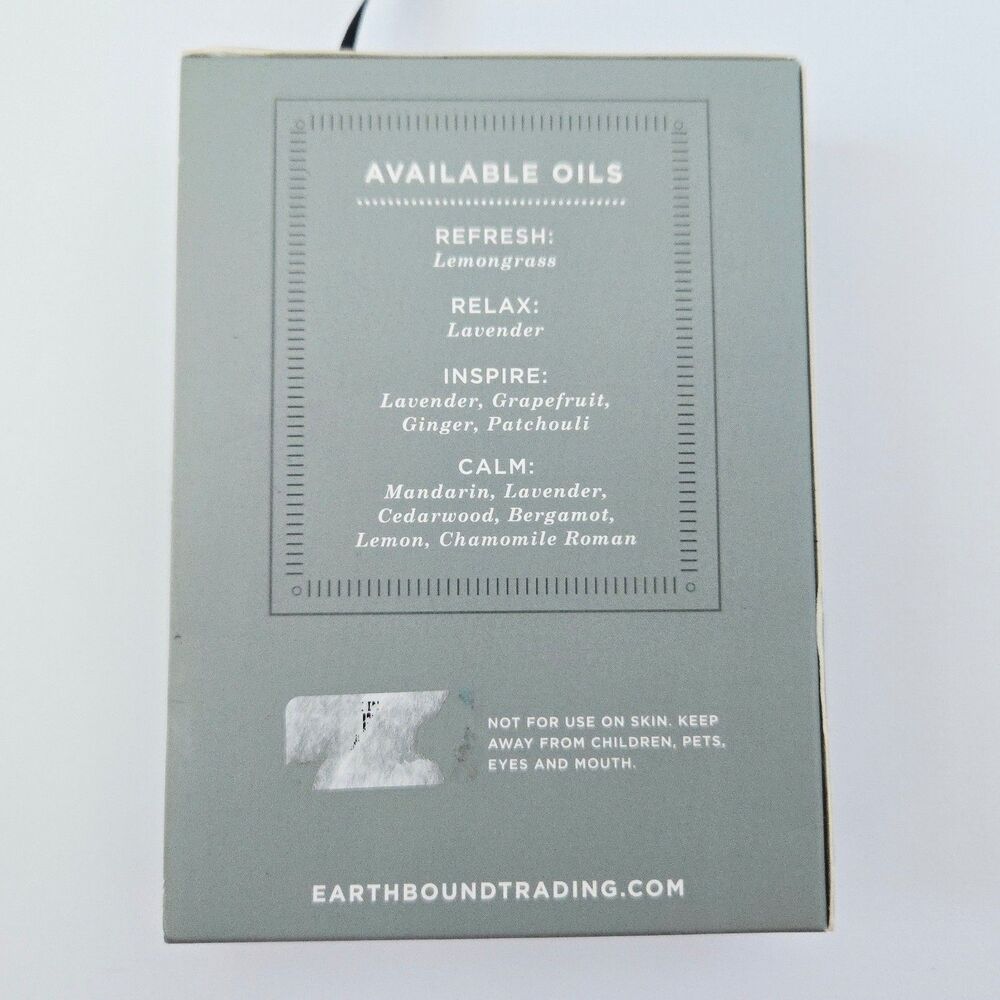 Earthbound Trading Co Aroma Oil Necklace Calm Glass Diffuser Pendant 19" Chain - Picture 4 of 7
